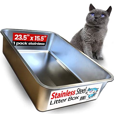 stainless steel litter boxes large|stainless steel litter box benefits.